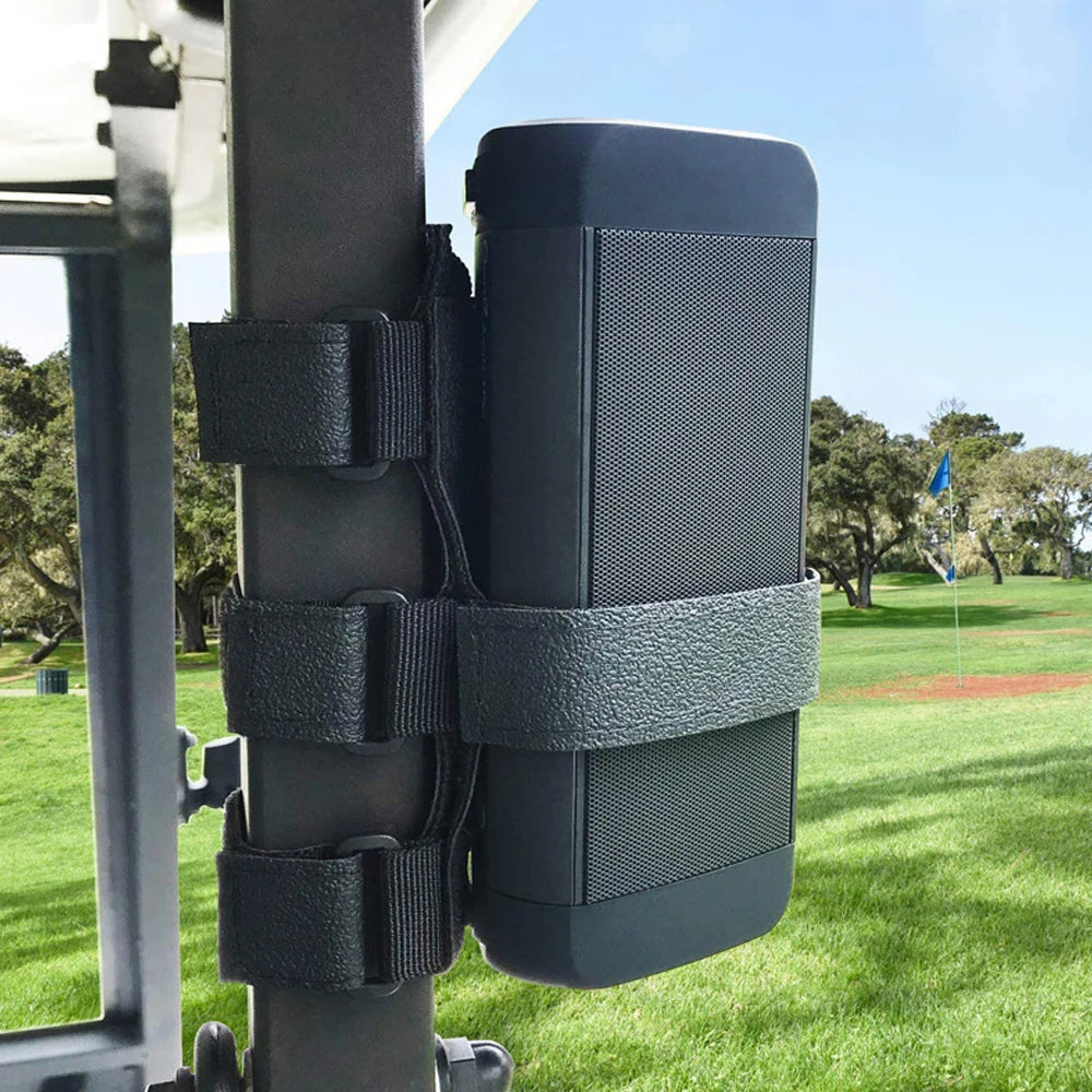 Golf Cart Speaker Mount,Bike Speaker Mount,Bluetooth Speakers/Water Bottle Holder,Adjustable Speaker Strap Golf Cart Accessories